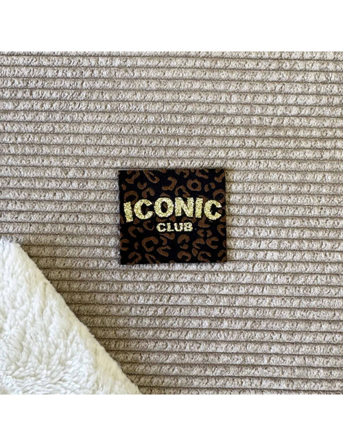 Étiquette tissée à coudre Lurex : ICONIC club Léo