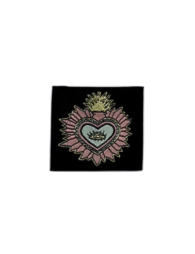 Étiquette tissée à coudre : Ex voto - NOIR