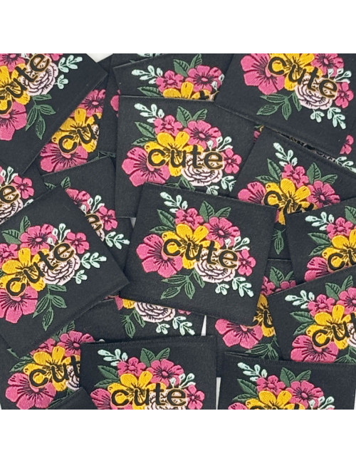 Étiquette tissée à coudre : Cute