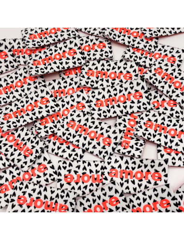 Etiquette Tissée à coudre : Amore - FLUO