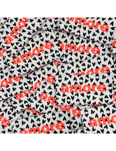 Etiquette Tissée à coudre : Amore - FLUO