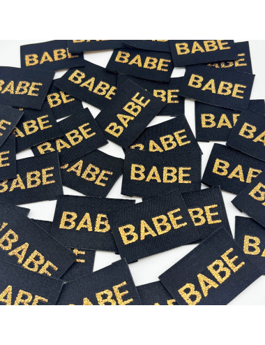 Étiquette Lurex à coudre : Babe Noir