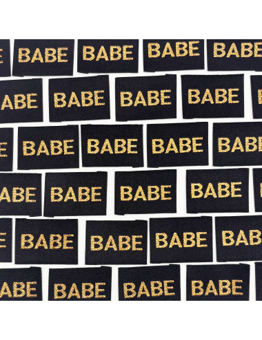 Étiquette Lurex à coudre : Babe Noir