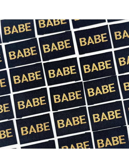Étiquette Lurex à coudre : Babe Noir