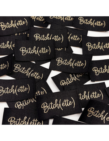 Étiquette Lurex : Bitch(ette) Noir et Or