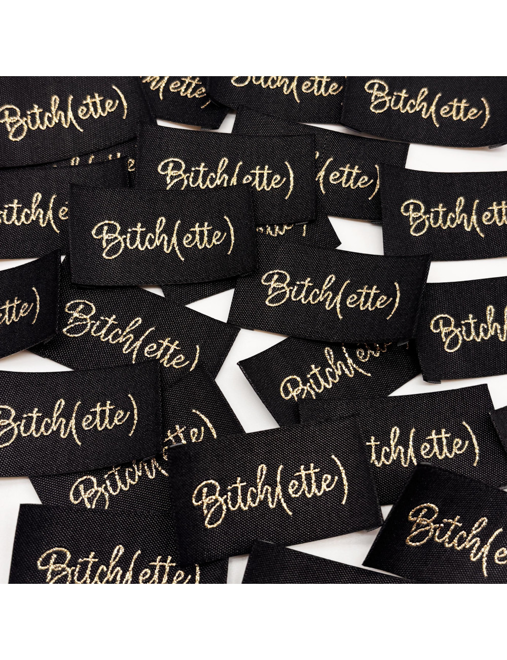 Étiquette Lurex : Bitch(ette) Noir et Or