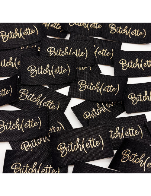 Étiquette Lurex : Bitch(ette) Noir et Or