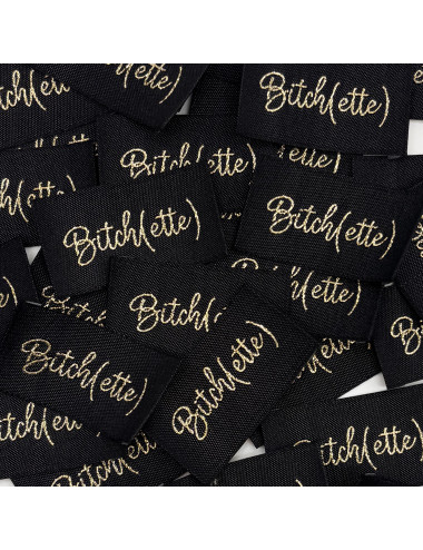 Étiquette Lurex : Bitch(ette) Noir et Or