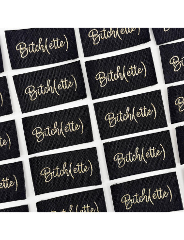 Étiquette Lurex : Bitch(ette) Noir et Or