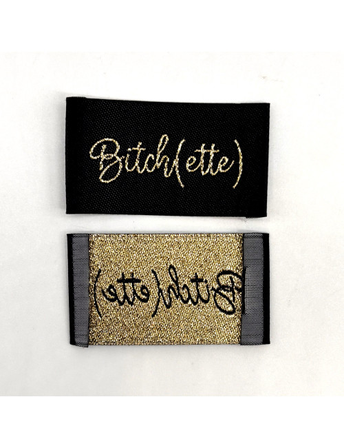 Étiquette Lurex : Bitch(ette) Noir et Or