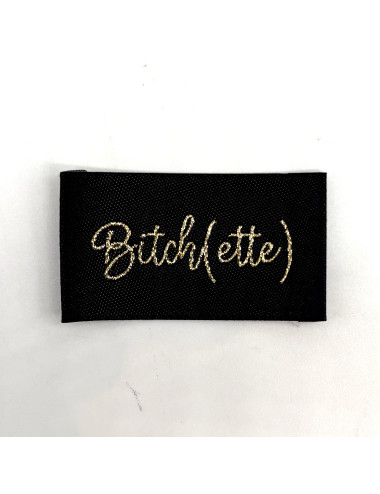 Étiquette Lurex : Bitch(ette) Noir et Or