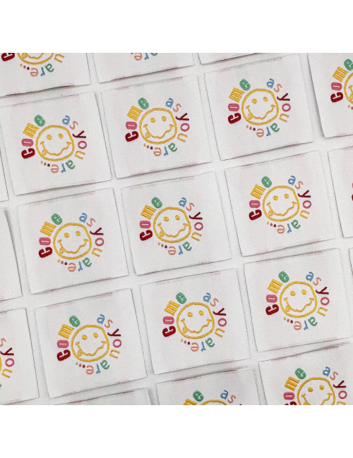 Étiquette Tissée à coudre : Come As You Are - MULTICOLORE