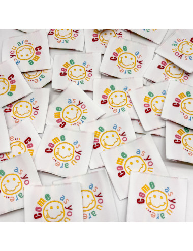 Étiquette Tissée à coudre : Come As You Are - MULTICOLORE