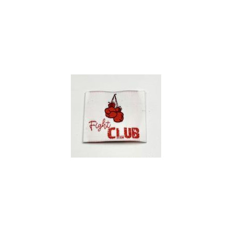 Étiquette tissée à coudre: FIGHT CLUB - Rouge
