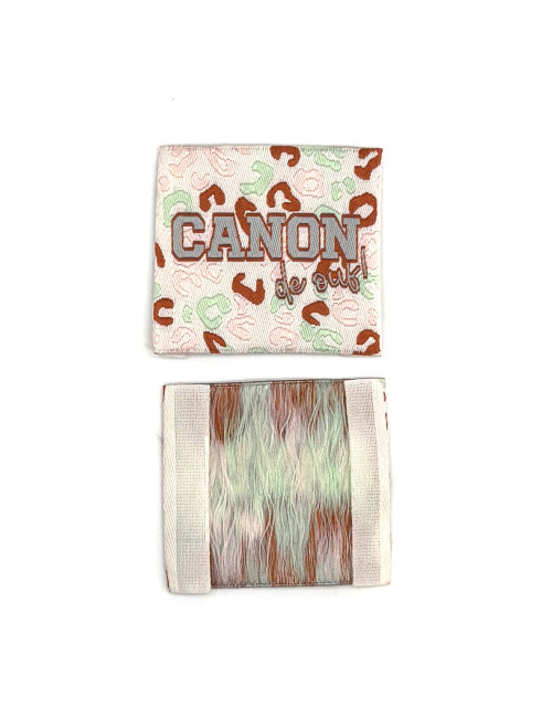 Étiquette tissée à coudre : Canon de Ouf ! - Pastel