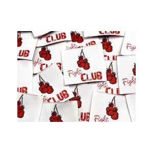 Étiquette tissée à coudre: FIGHT CLUB - Rouge