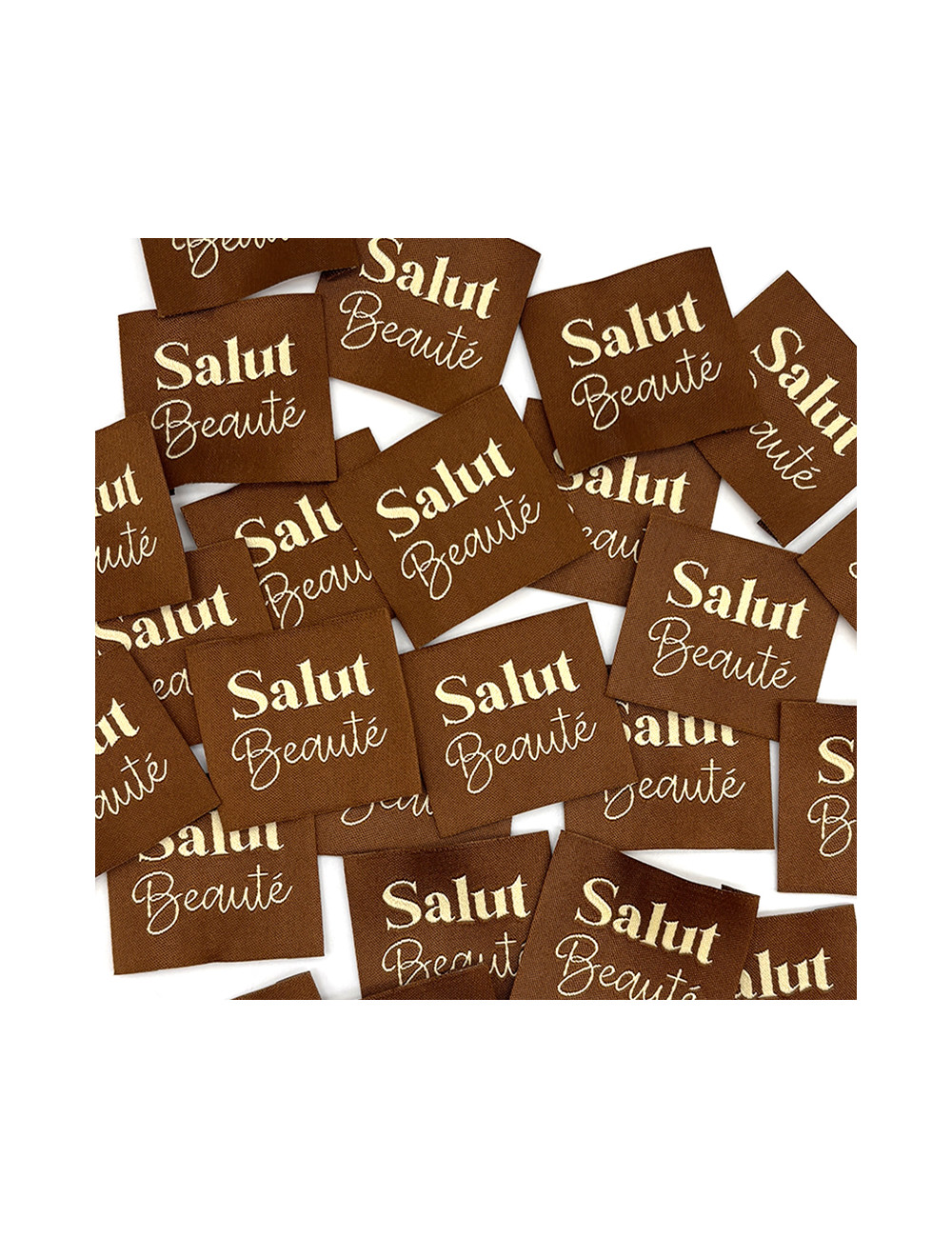 Étiquette tissée à coudre : Salut Beauté - CAMEL