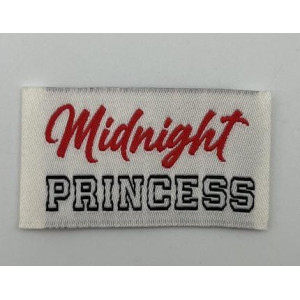 Étiquette tissée à coudre : Midnight Princess