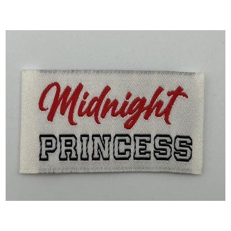 Étiquette tissée à coudre : Midnight Princess