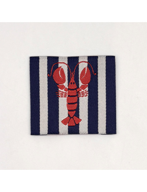 Étiquette tissée à coudre : HOMARD (sans Fred!)