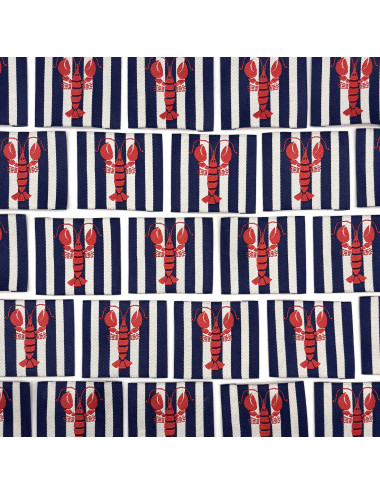 Étiquette tissée à coudre : HOMARD (sans Fred!)