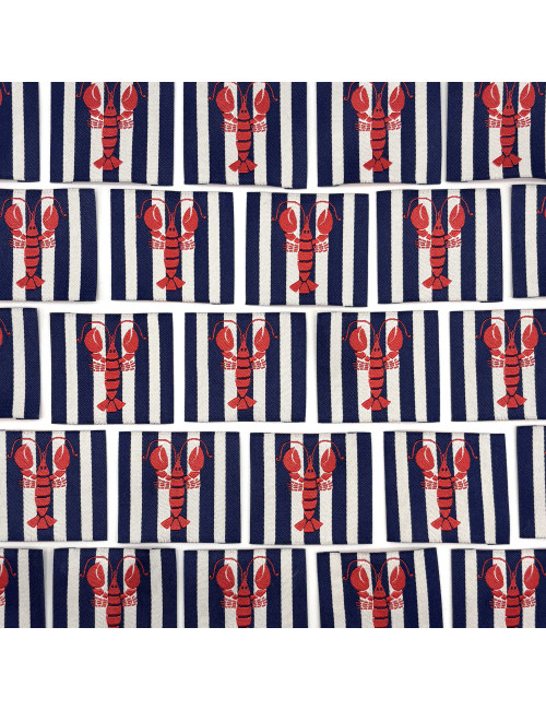 Étiquette tissée à coudre : HOMARD (sans Fred!)