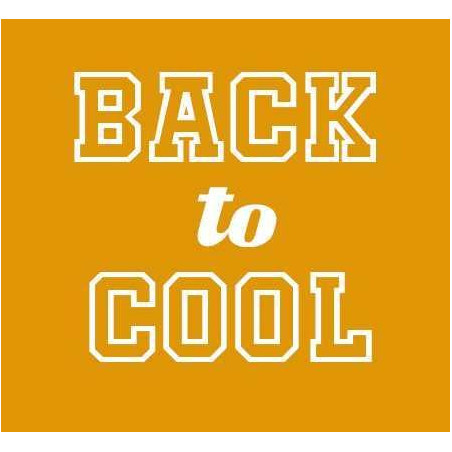 Étiquette tissée à coudre : Back to Cool - Moutarde