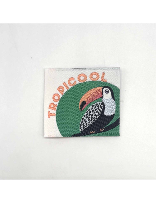 Étiquette tissée à coudre : TROPICOOL