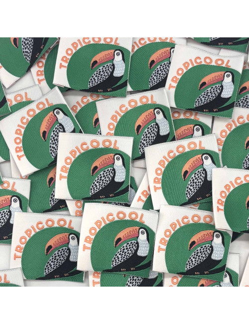 Étiquette tissée à coudre : TROPICOOL