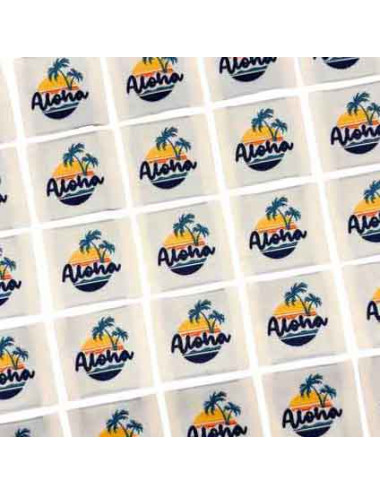 Étiquette tissée à coudre : ALOHA