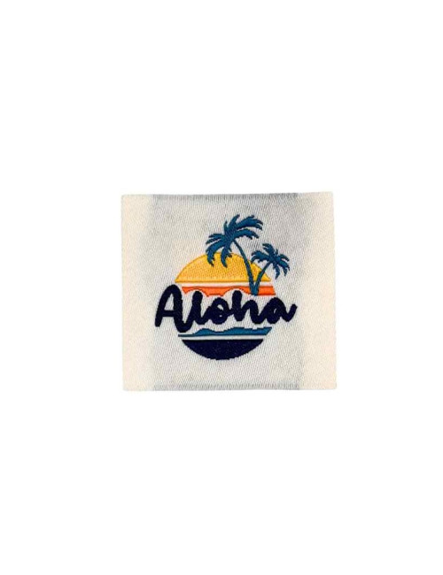 Étiquette tissée à coudre : ALOHA