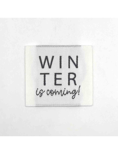 Étiquette tissée à coudre : Winter is coming
