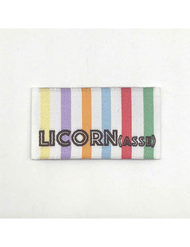 Étiquette tissée à coudre : LICORN(asse)
