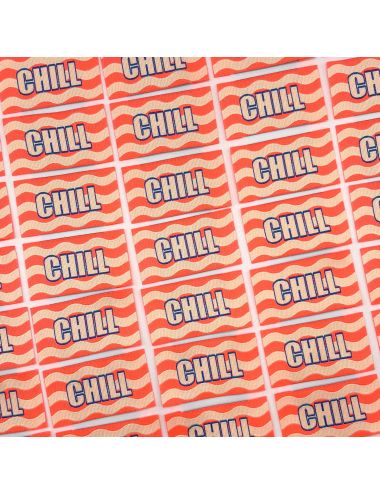 Étiquette tissée à coudre : CHILL