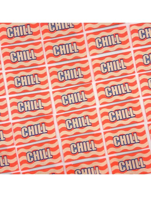 Étiquette tissée à coudre : CHILL