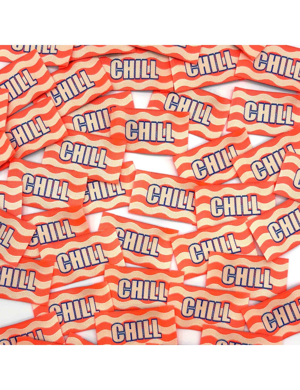 Étiquette tissée à coudre : CHILL
